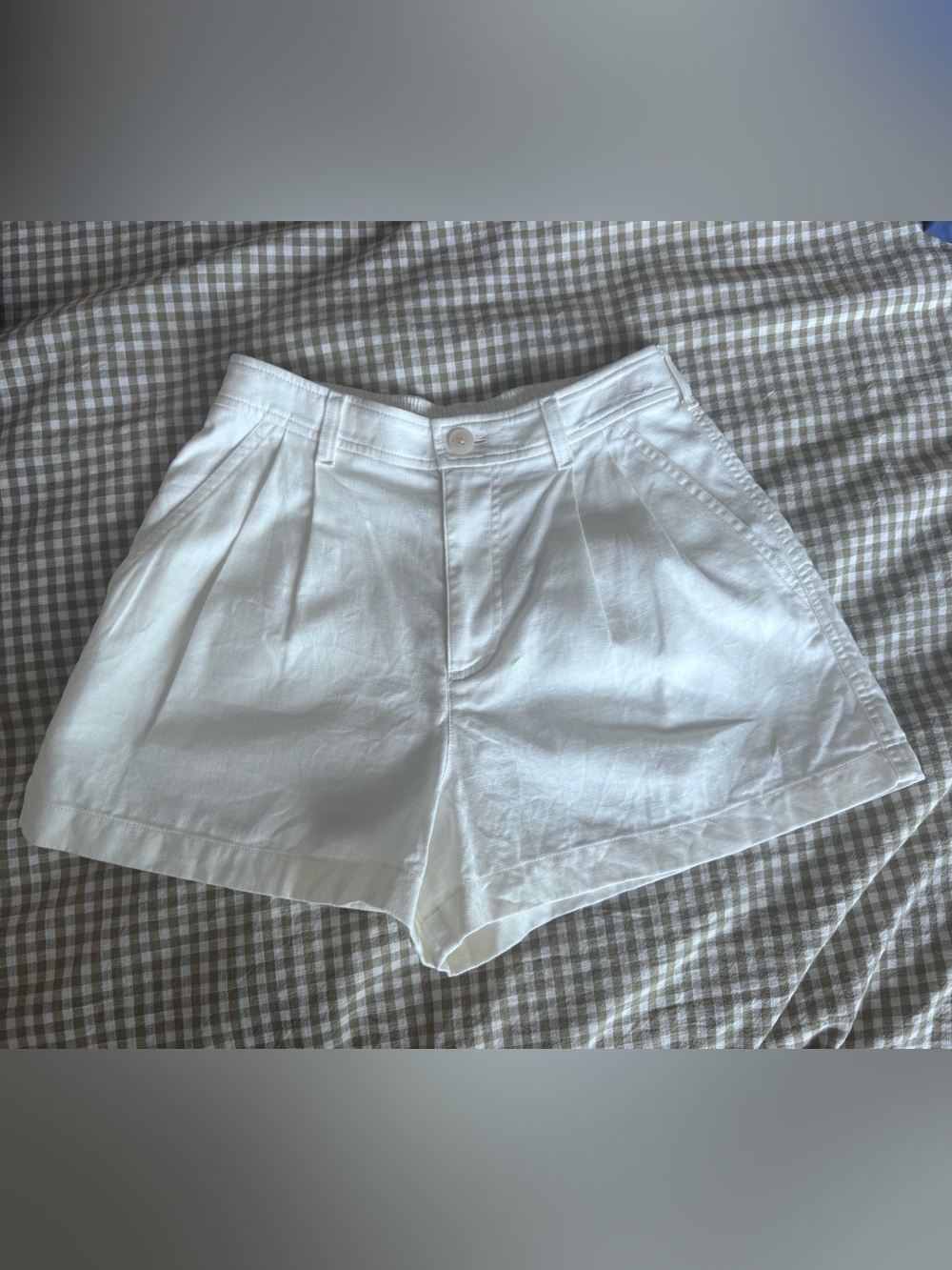 Uniqlo linen cotton white shorts XS